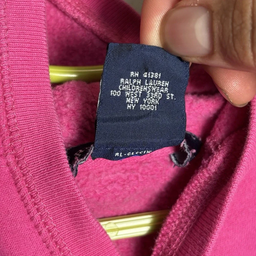 Vintage Ralph‎ Lauren Girls Size 12 Months Pink Hooded Dress